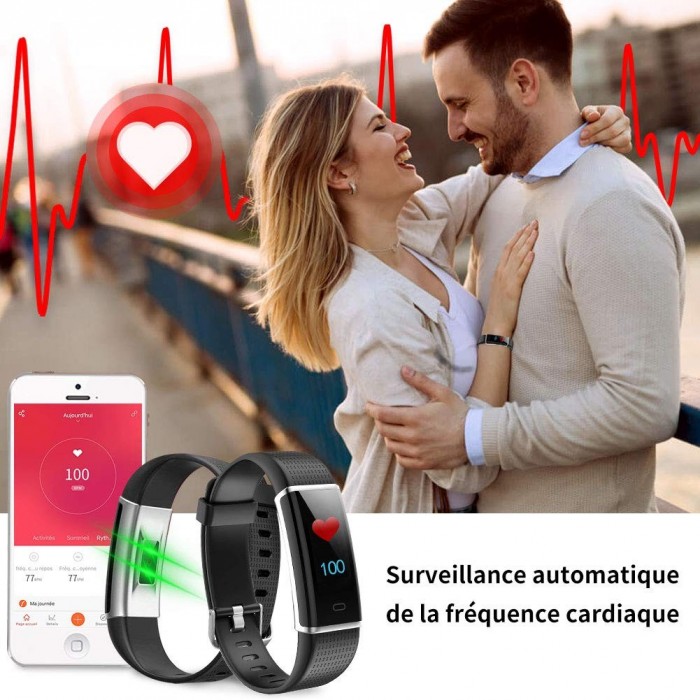 Chrono - Montre Connectée Femmes Montre Intelligente Étanche Bracelet  Connecté Cardiofréquencemètre Sommeil Montre Podomètre Chronomètre Fitness  Tracker pour Android iPhone,Or - Montre connectée - Rue du Commerce