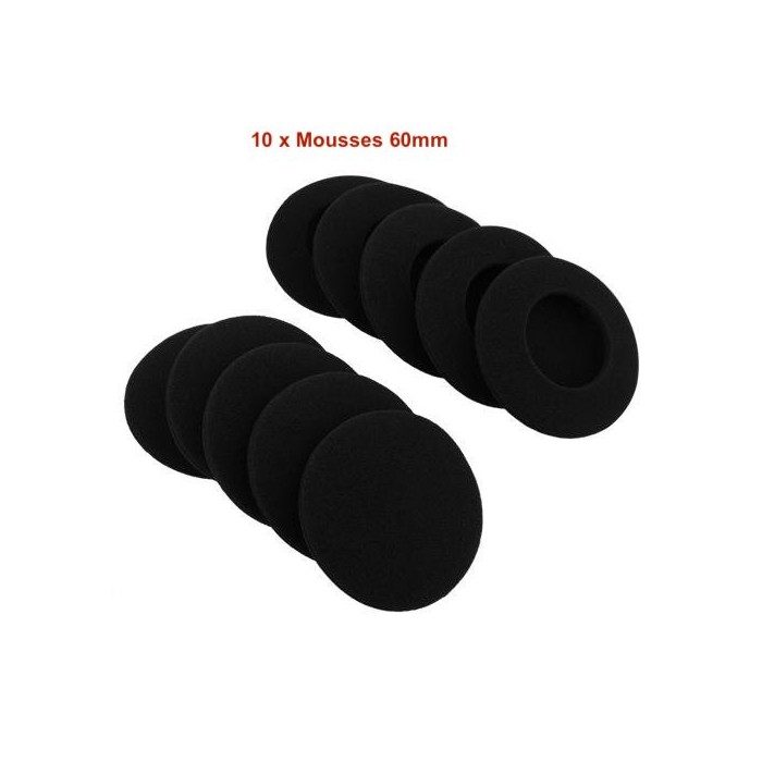 iMobile 10X Mousses Coussinets Oreillettes Protection ECOUTEUR 60 mm