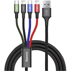 Cable Multi USB, Cable Multi Chargeur, Baseus 3 en 1 1.2M Micro