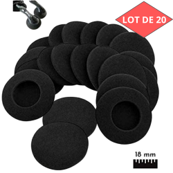 20 X mousses ecouteurs 18 mm